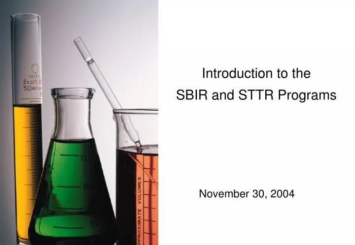 introduction to the sbir and sttr programs