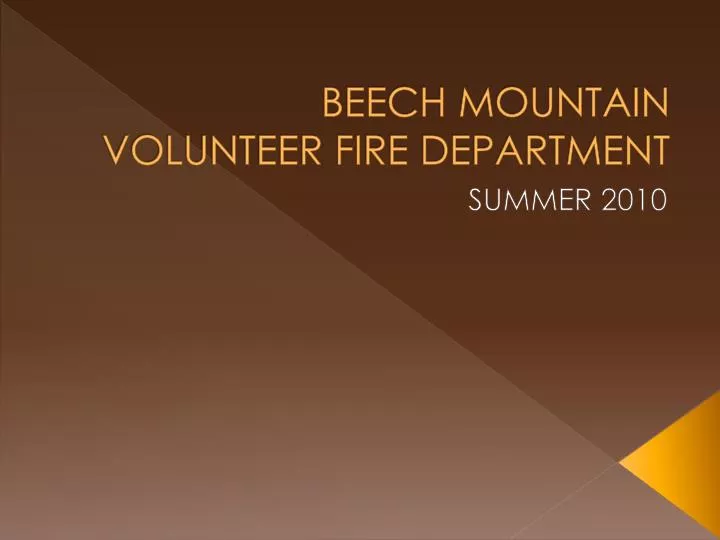beech mountain volunteer fire department