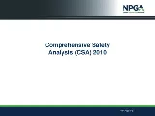 Comprehensive Safety Analysis (CSA) 2010