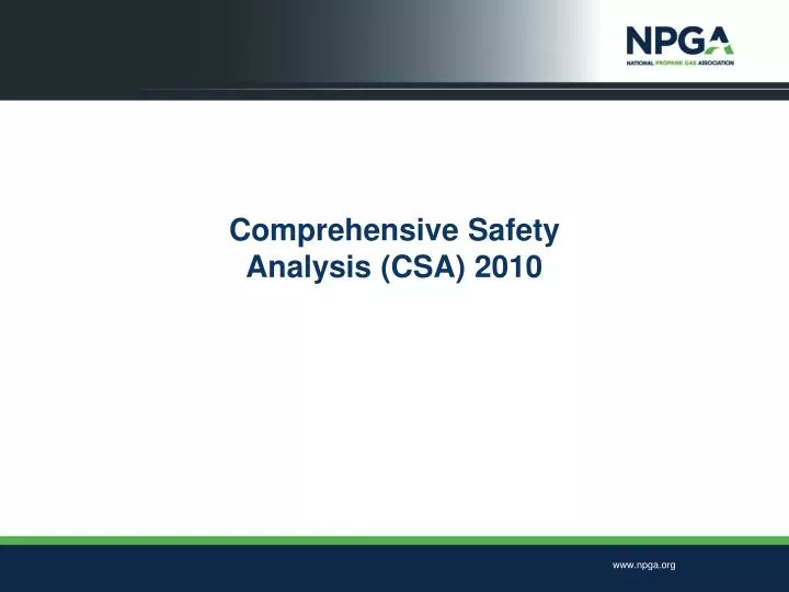 comprehensive safety analysis csa 2010