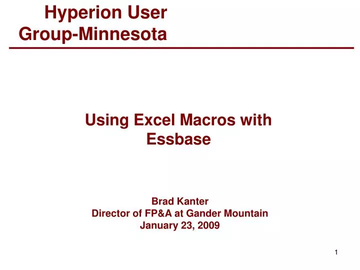 using excel macros with essbase