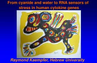 From cyanide and water to RNA sensors of stress in human cytokine genes