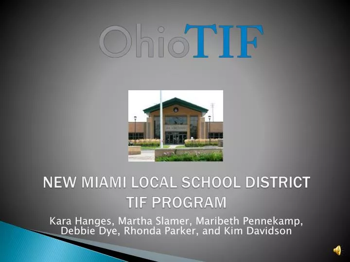 new miami local school district tif program