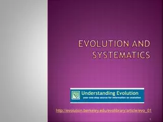 EVOLUTION AND SYSTEMATICS