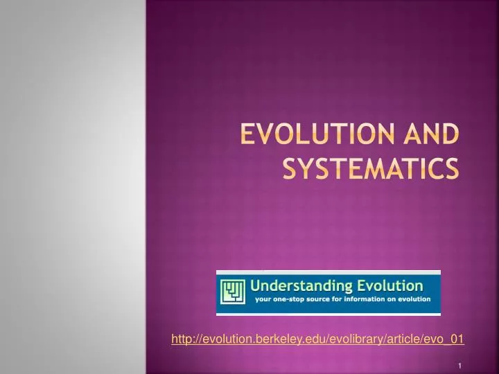evolution and systematics