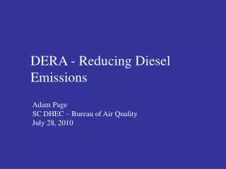 DERA - Reducing Diesel Emissions