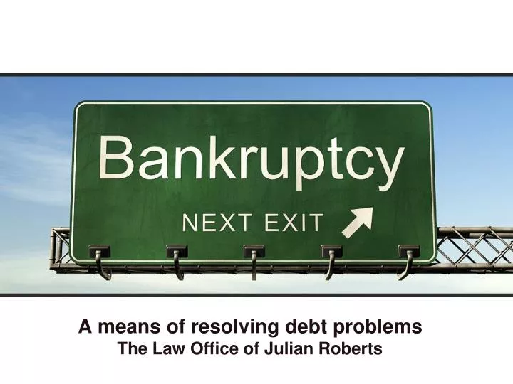 a means of resolving debt problems