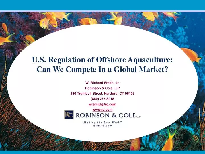 u s regulation of offshore aquaculture can we compete in a global market