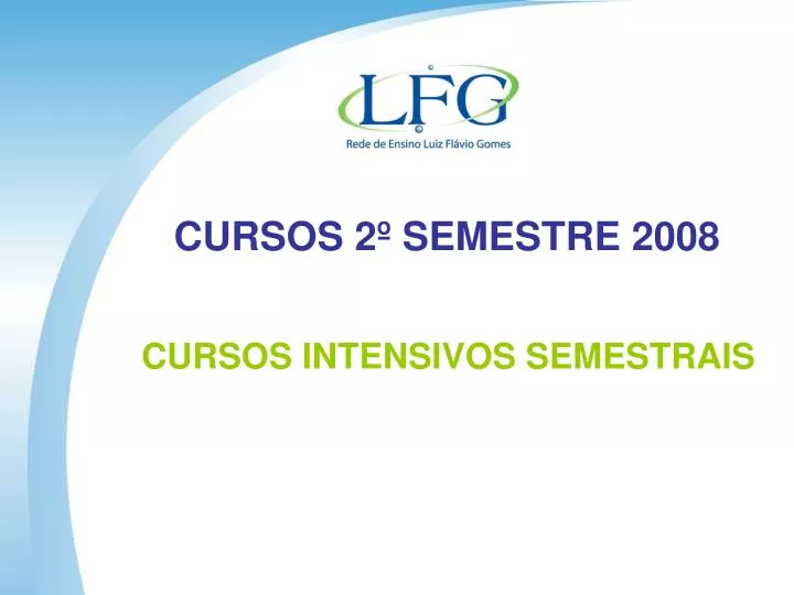 cursos 2 semestre 2008