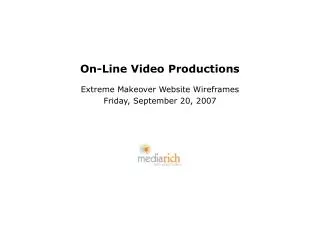 On-Line Video Productions