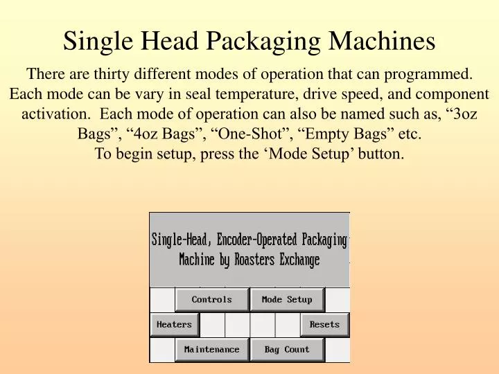 single head packaging machines
