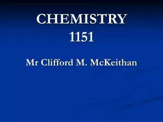 CHEMISTRY 1151