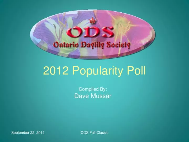 2012 popularity poll
