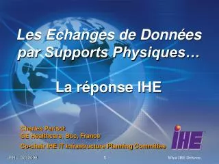 les echanges de donn es par supports physiques la r ponse ihe