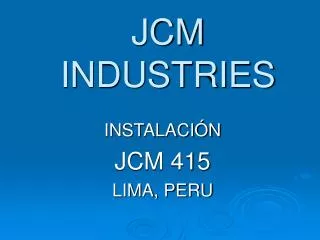 jcm industries