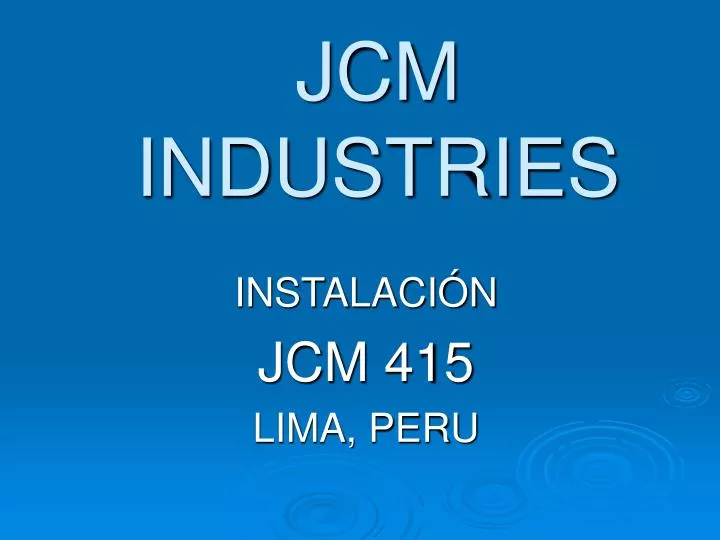 jcm industries