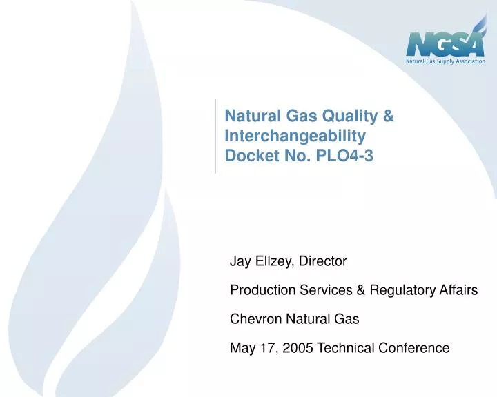 natural gas quality interchangeability docket no plo4 3