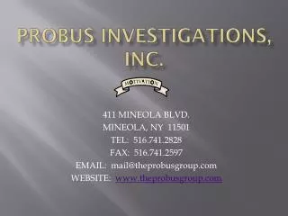 probus investigations inc