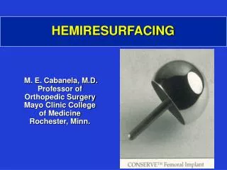 HEMIRESURFACING