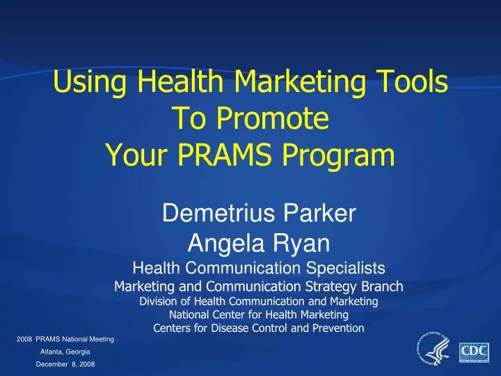 using health marketing tools to promote your prams program