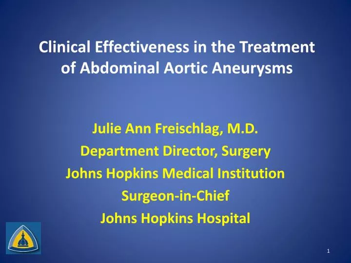 clinical effectiveness in the treatment of abdominal aortic aneurysms
