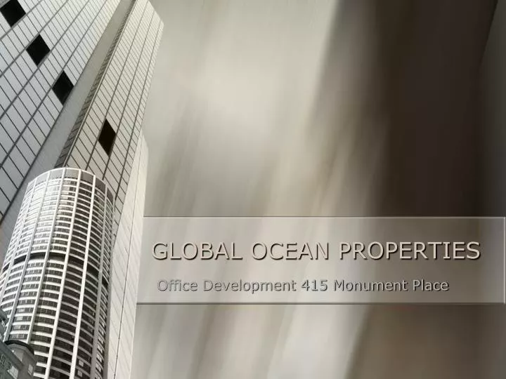 global ocean properties