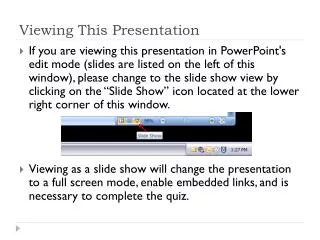 viewing this presentation