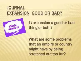 Journal Expansion : Good or Bad?
