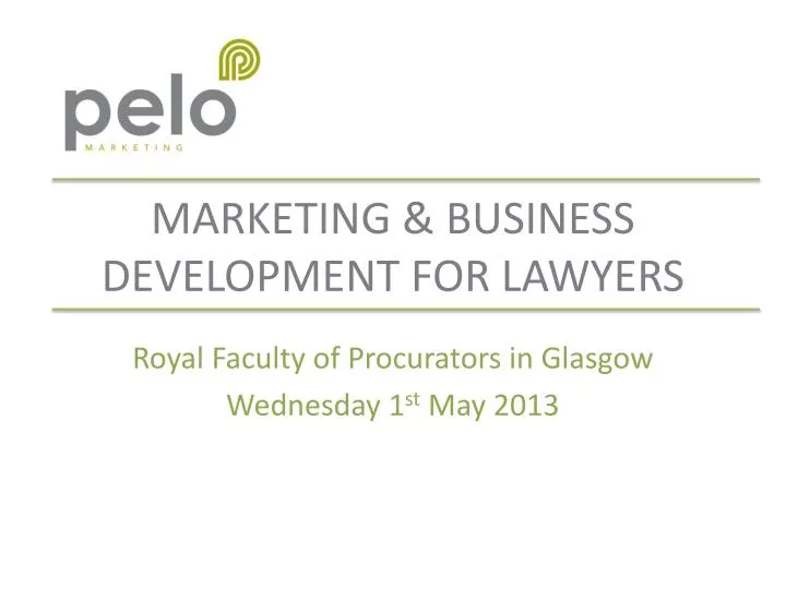 marketing business development for lawyers