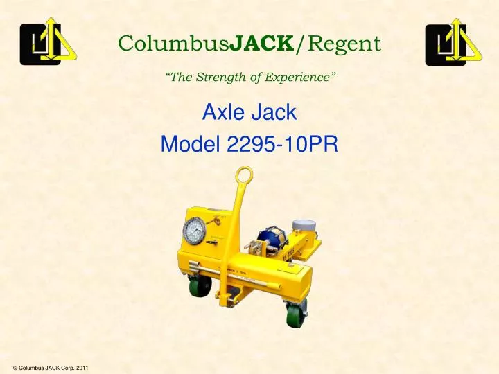 axle jack model 2295 10pr