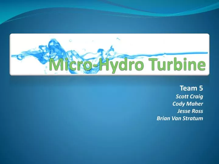 micro hydro turbine