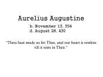 Aurelius Augustine - slide 1