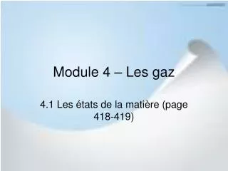 module 4 les gaz