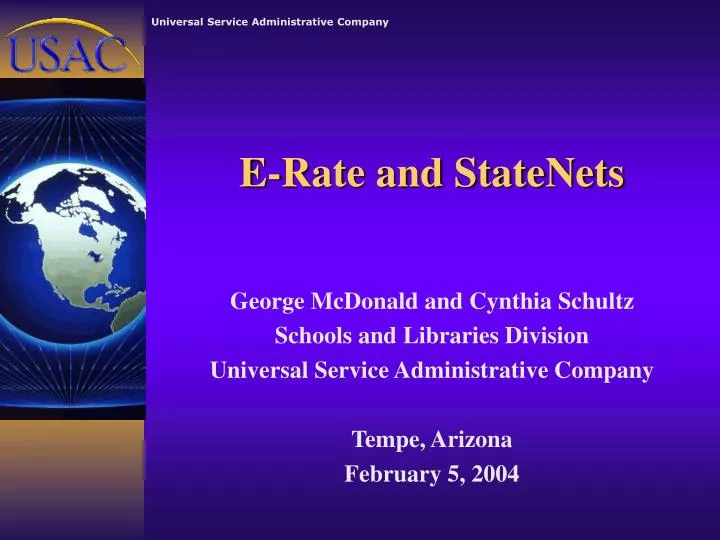 e rate and statenets