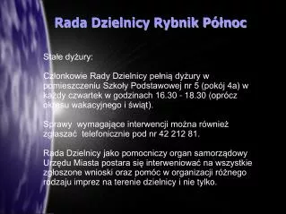 rada dzielnicy rybnik p noc