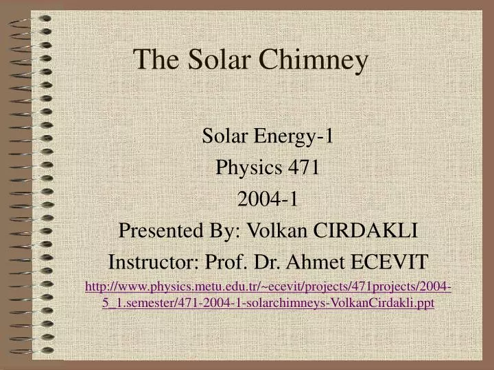 the solar chimney