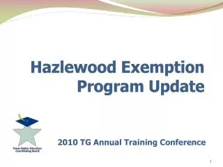 Hazlewood Exemption Program Update