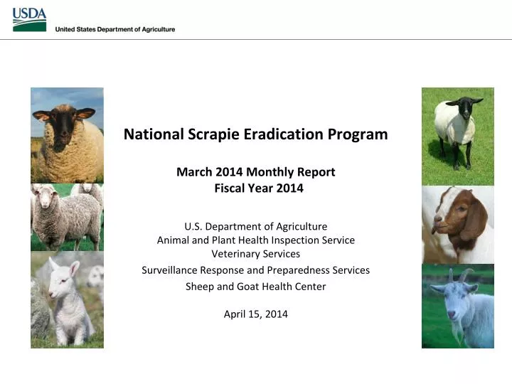 national scrapie eradication march 2014 monthly report
