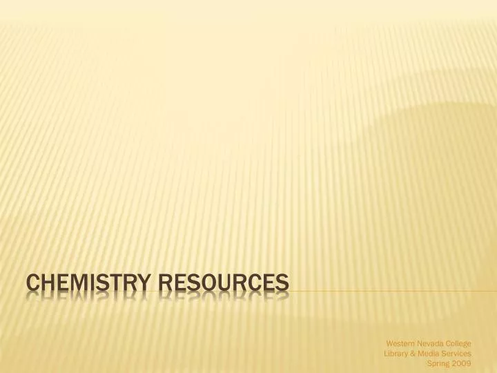 chemistry resources