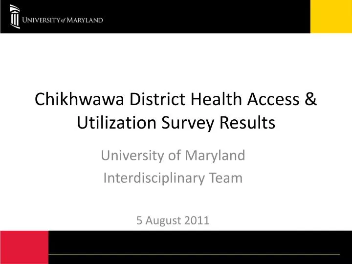 chikhwawa district health access utilization survey results