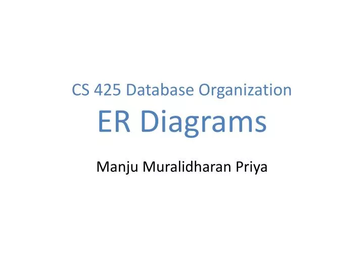 cs 425 database organization er diagrams