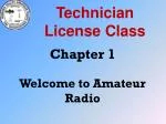 Technician License Class - slide 1