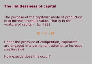 The limitlessness of capital