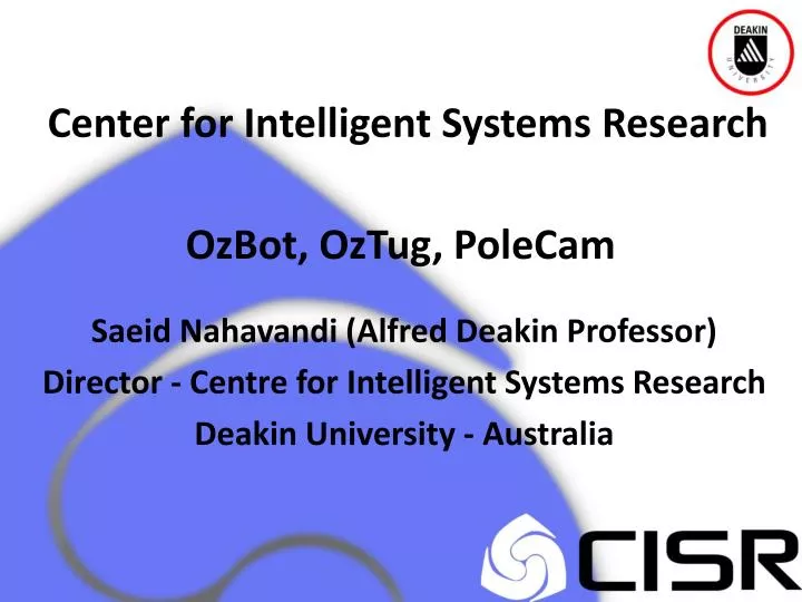 center for intelligent systems research ozbot oztug polecam