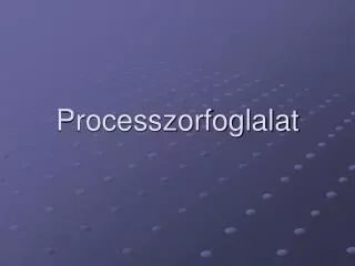 Processzorfoglalat