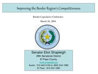 Improving the Border Region's Competitiveness