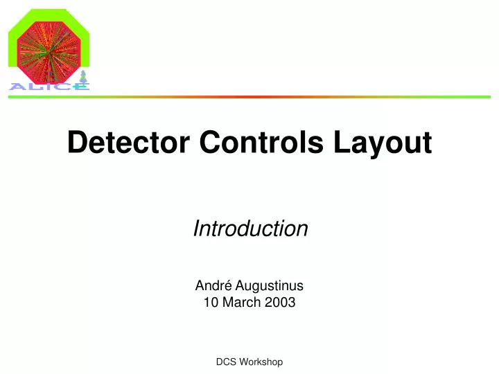 detector controls layout