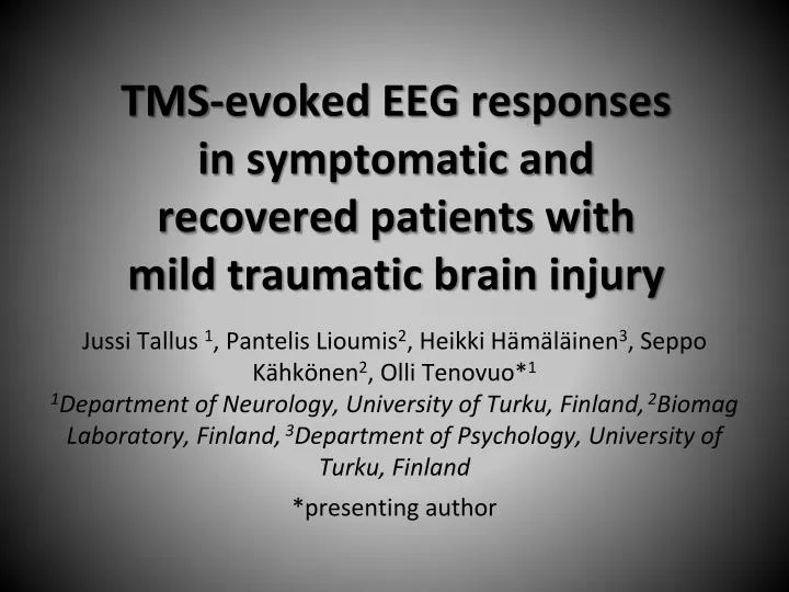 tms evoked eeg responses in symptomatic and recovered patients with mild traumatic brain injury