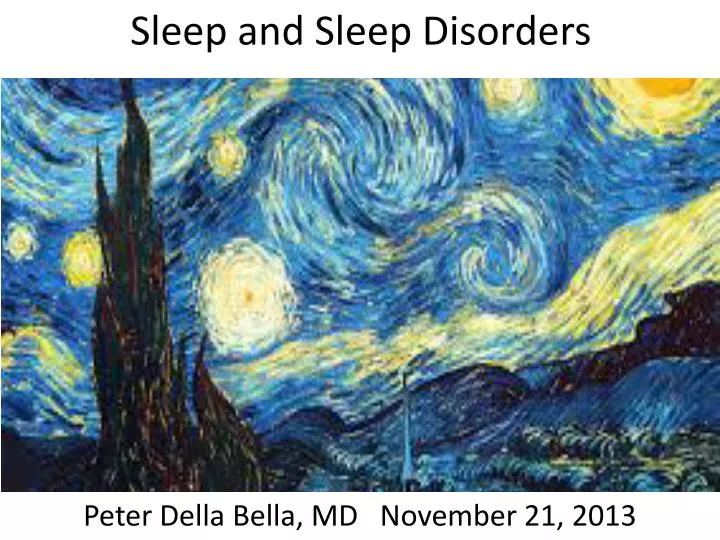 sleep and sleep disorders
