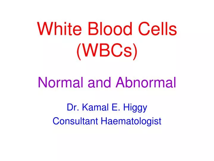 white blood cells wbcs normal and abnormal